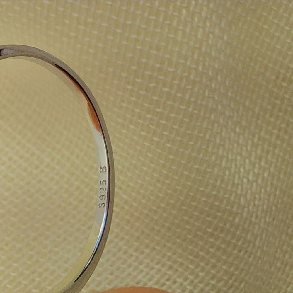 925 Silver Oval Engagement Ring - Picture 10 of 10
